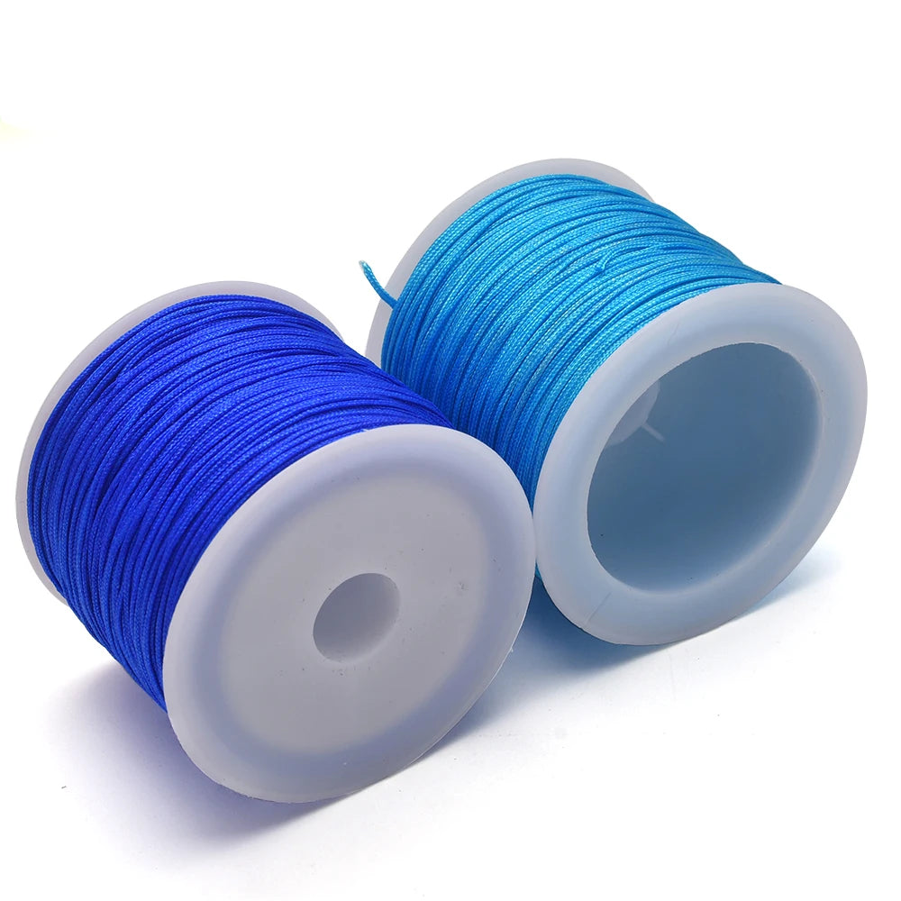 50Yds 0.8mm Crafts Nylon Cord For Jewelry Making Beading Braided Nylon