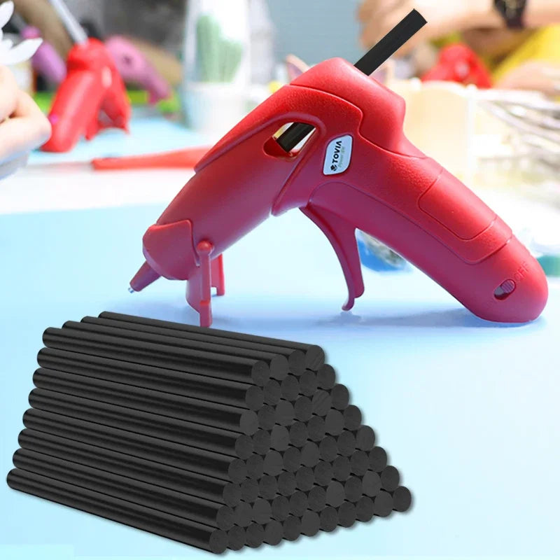 T TOVIA 60pcs/120pcs Black Hot Melt Glue Sticks for Hot Melt Glue Gun