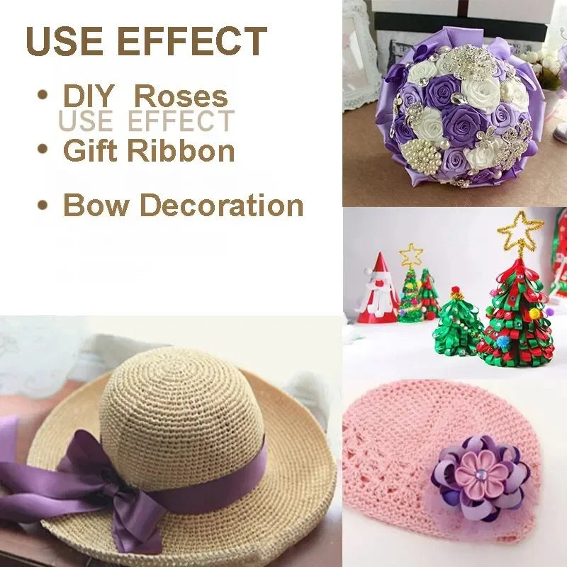 4M*22M Silk Satin Ribbons for Crafts Bow Handmade Gift Wrap Decorative
