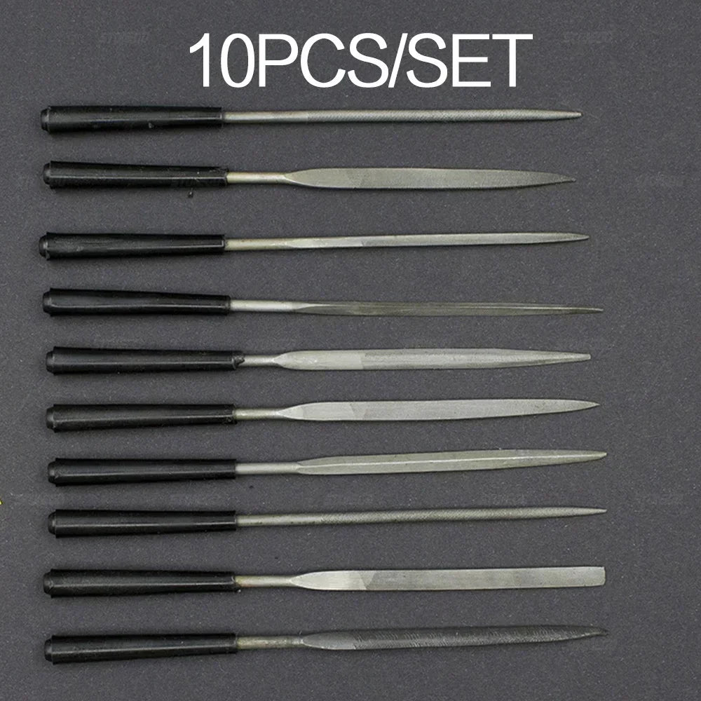 5/10PCS 3x140mm Needle File Set Diamond Jewelry Craft Tool Metal Glass