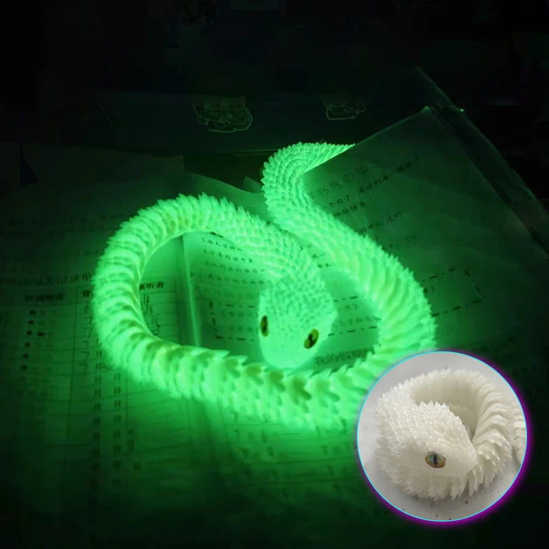 3D Printed Snake Movable Joint Simulation Snake Figurine Creative Home