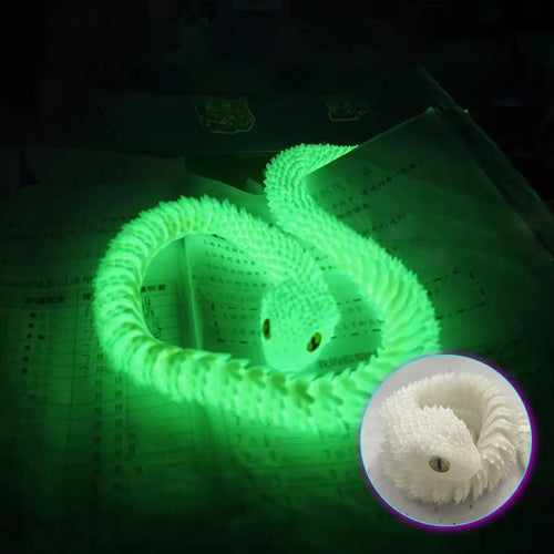 3D Printed Snake Movable Joint Simulation Snake Figurine Creative Home