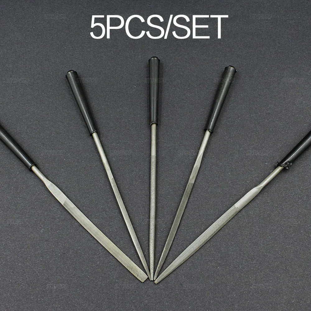 STONEGO Needle Files Set, 5PCS/10PCS, 3x140mm, for Jewelers, Diamond