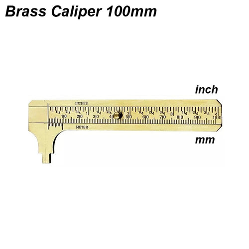 Mini Vernier Caliper Brass Metric Imperial MM INCH Small Portale Ruler