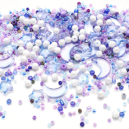 Mixed Star Moon Crystal Glass Beads Seedbeads Loose Round Pearl for