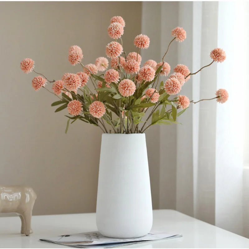 5 Heads Artificial Flower Bouquet Silk Dandelion Flower Ball Fake