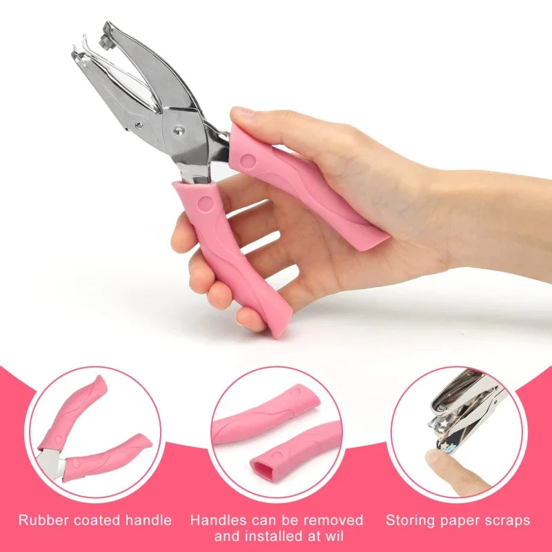 1PC Cute Metal Handheld Paper Punch Scrapbooking Clothes Single Hole