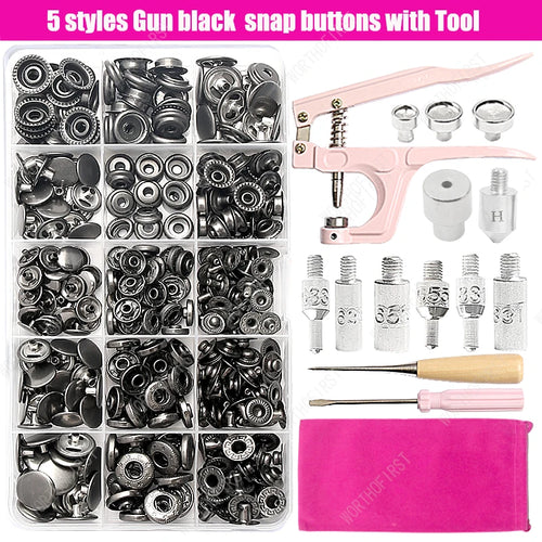 Metal Snap Fasteners Button Kits with Fastener Botones Installation