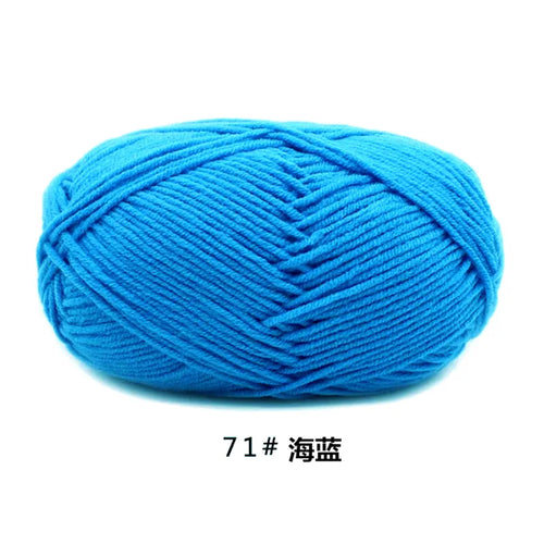 40-50g/Set 4ply Milk Cotton Knitting Yarn Needlework Dyed Lanas For