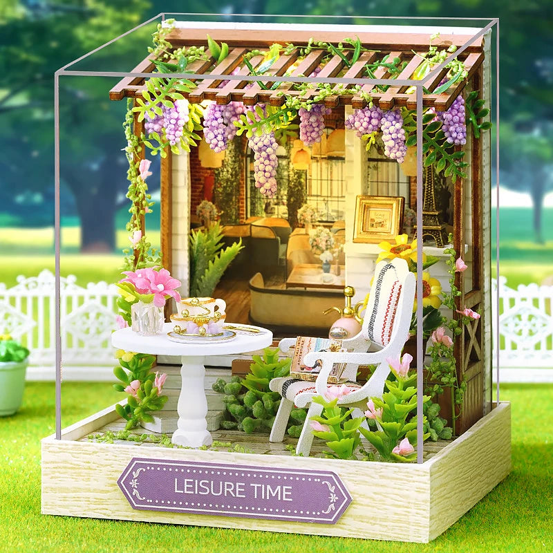 Mini Doll House DIY Small House Kit Handmade 3D Puzzle Assembly Model