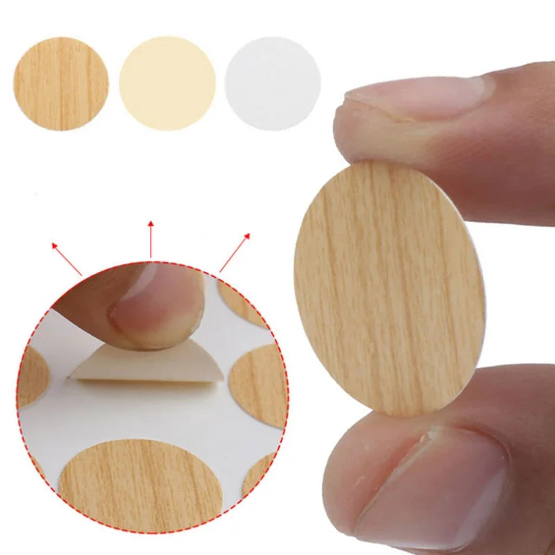54Pcs Wooden Furniture Self Adhesive Screw Cap Cover Hole Stickers