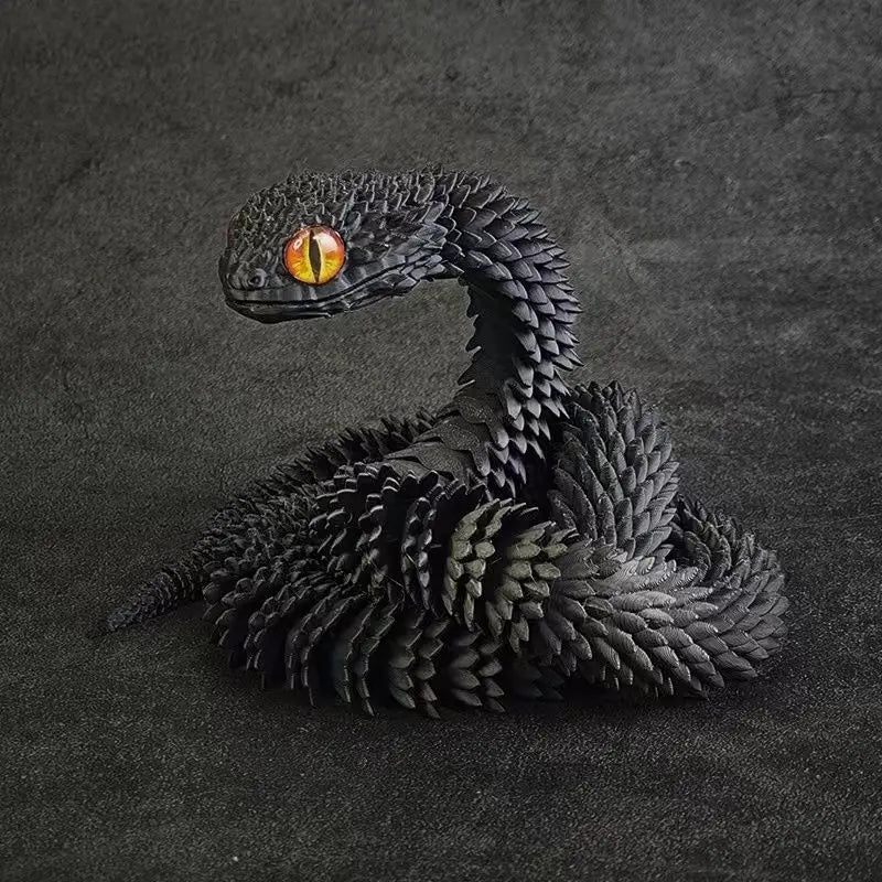 3D Printed Snake Movable Joint Simulation Snake Figurine Creative Home
