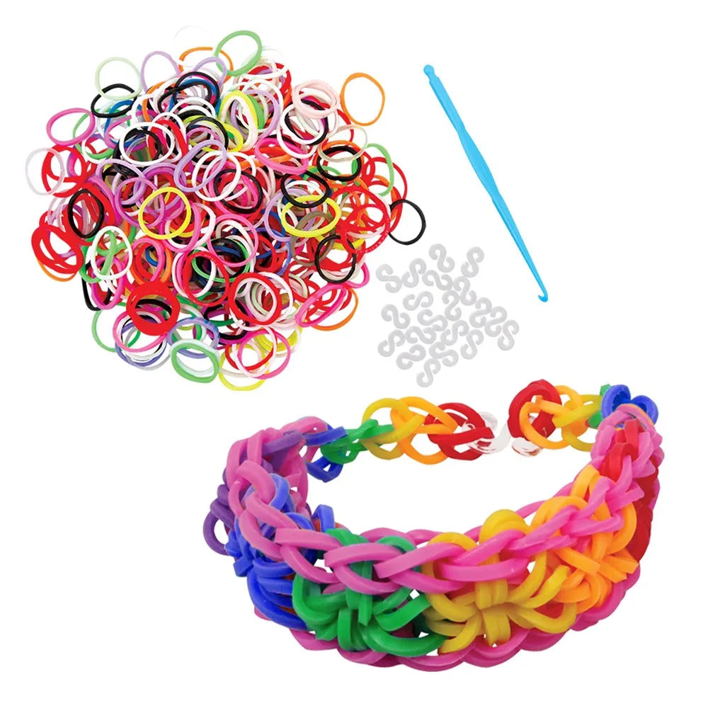1Set Loom Rubber Bands Bracelet Making Refill Tool Set Kit for Kids