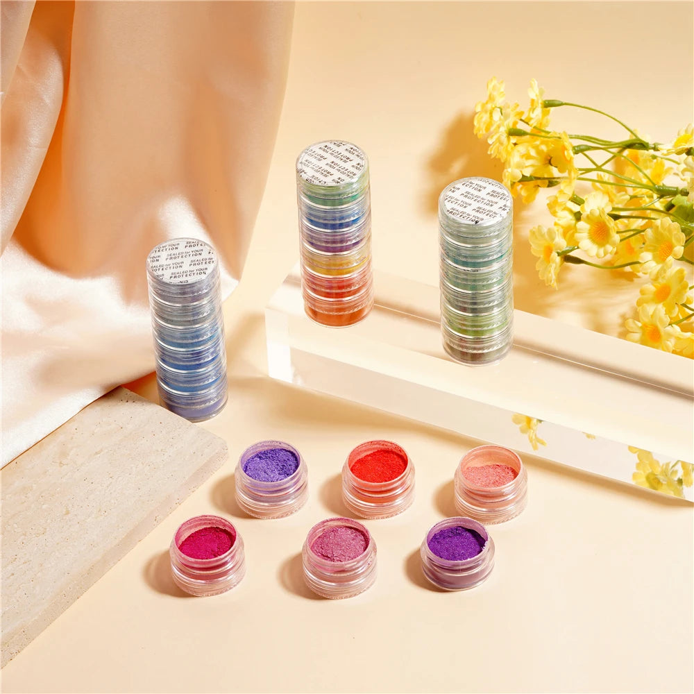 6Colors/Set Pearl Powder Pigment Resin Mold Colorant Dye Pearlescent