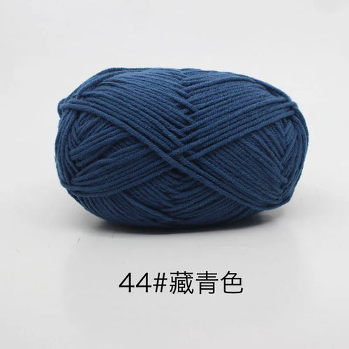 40-50g/Set 4ply Milk Cotton Knitting Yarn Needlework Dyed Lanas For