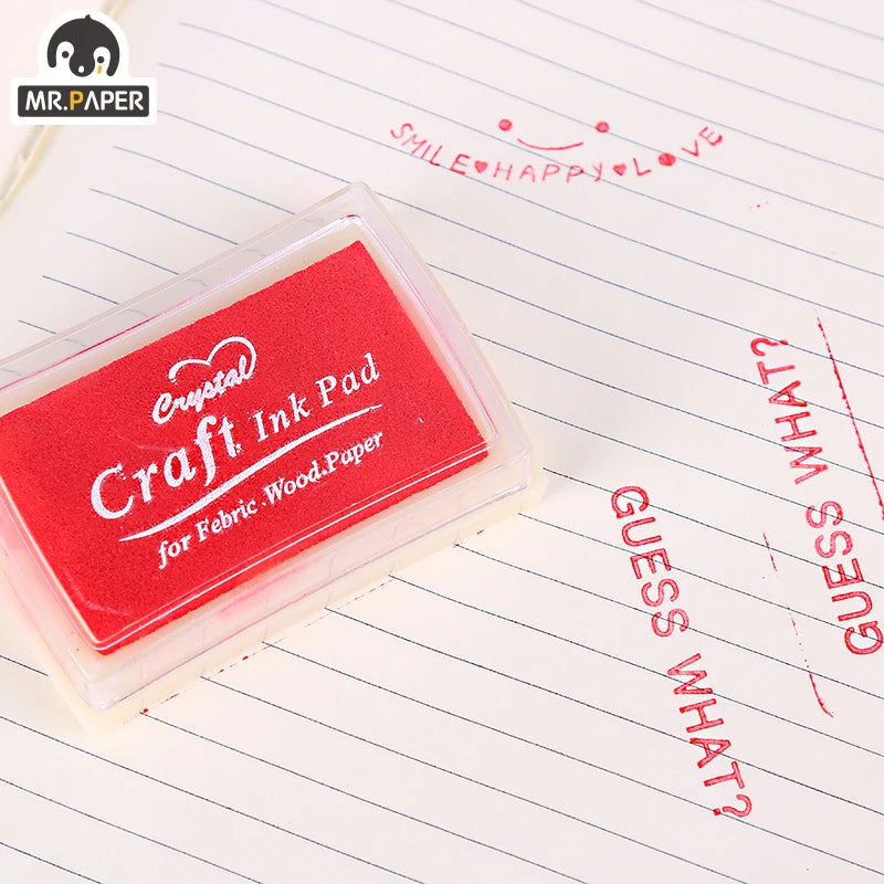Mr Paper 15 Colors Inkpad Handmade DIY Craft Oil Based Ink Pad for