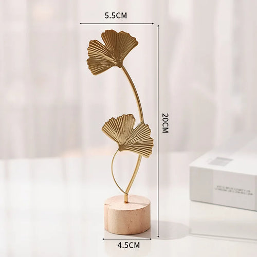 Nordic Style Iron Art Ginkgo Leaf Decoration Creative Home Living Room
