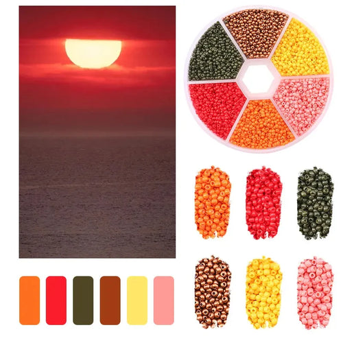 2mm Glass Seed Beads Kit Bracelet Making Kit Small Beads Assortment