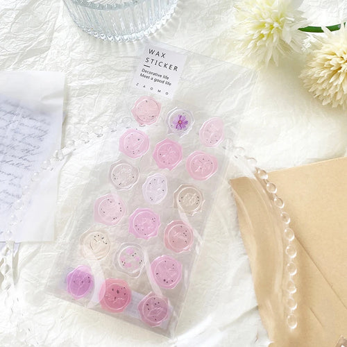 18pcs, Vintage Wax Seal Stamp Stickers, DIY Scrapbooking Journal