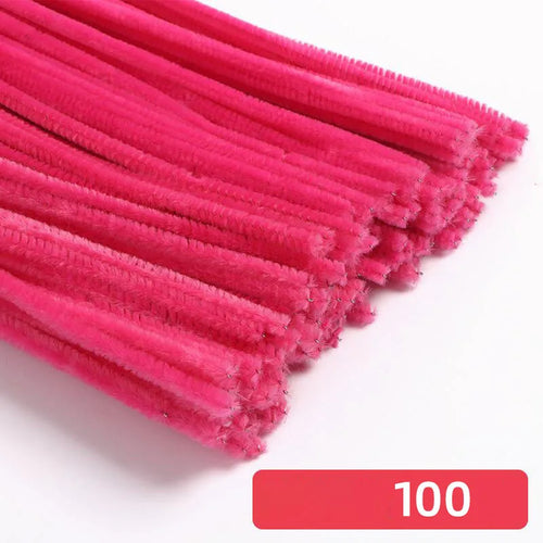 100pcs 30cm Chenille Stems Stick Cleaners Kids Educational Toys