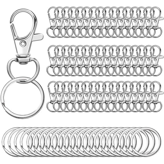 Swivel Clasps Lanyard Snap Hooks with Key Rings Key Chain Clip Hooks