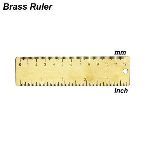 Mini Vernier Caliper Brass Metric Imperial MM INCH Small Portale Ruler