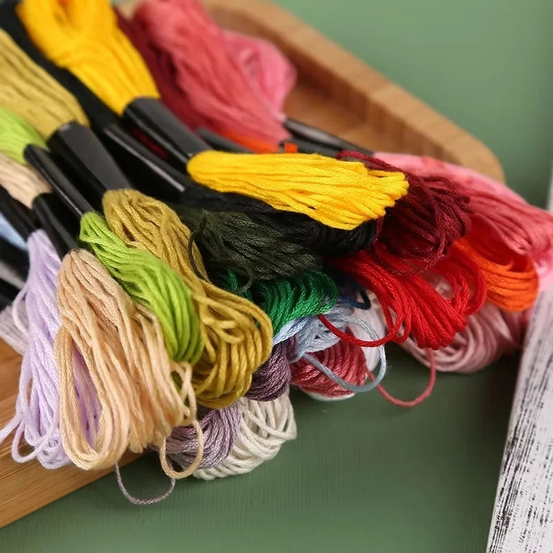 KRABALL 100/200/447pcs Mix Colors Embroidery Thread Cotton Sewing