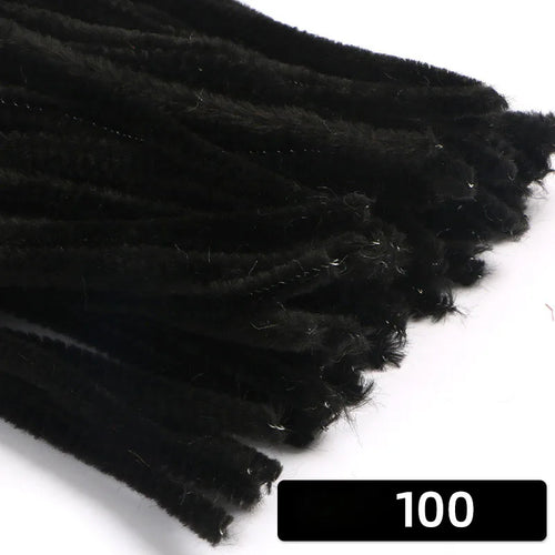 100pcs 30cm Chenille Stems Stick Cleaners Kids Educational Toys