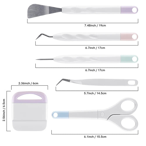 6pcs/set Craft Vinyl Weeding Tools Set Scrapbook DIY Silhouette Relief