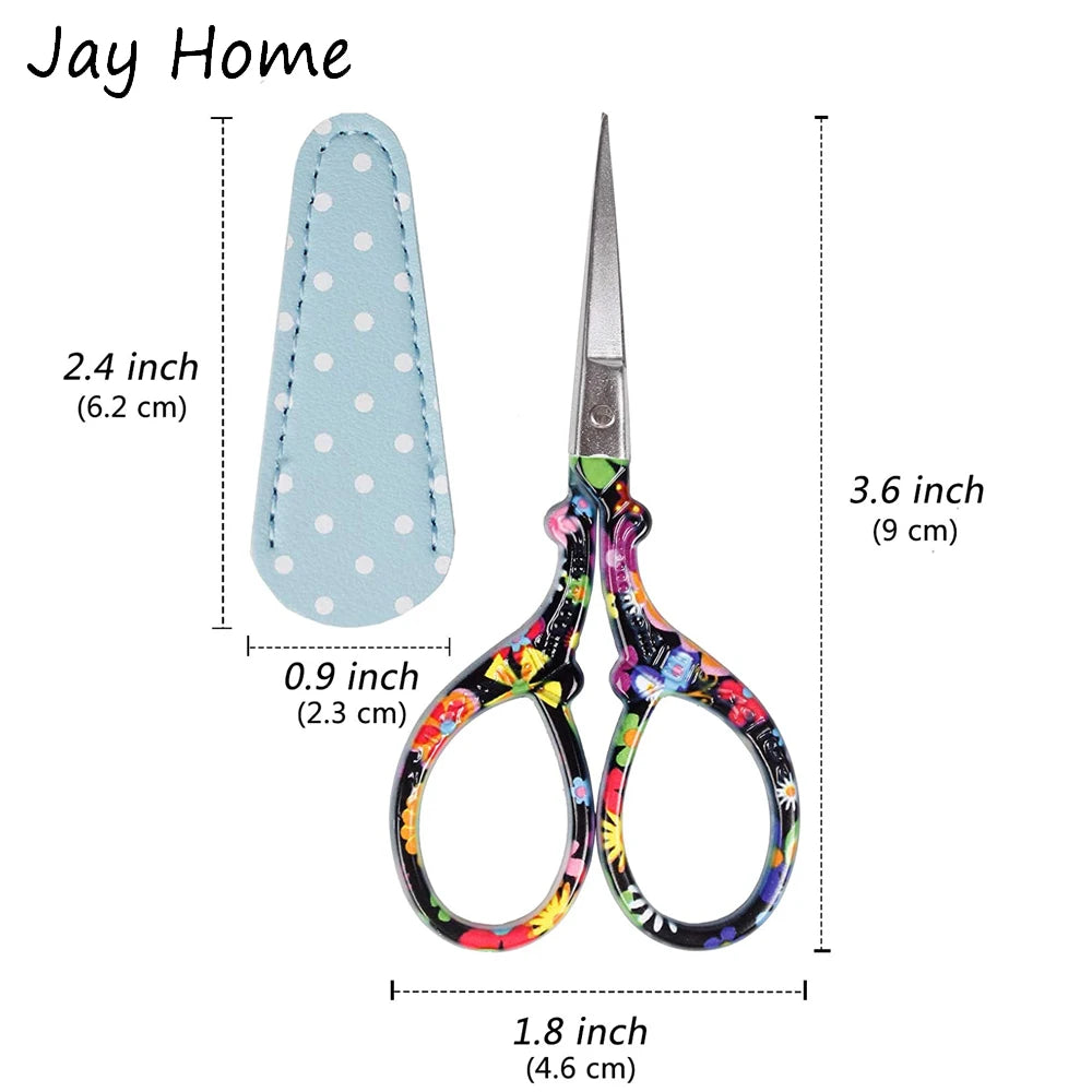 1PC Sharp Embroidery Scissors Sewing scissors with Leather Scissors