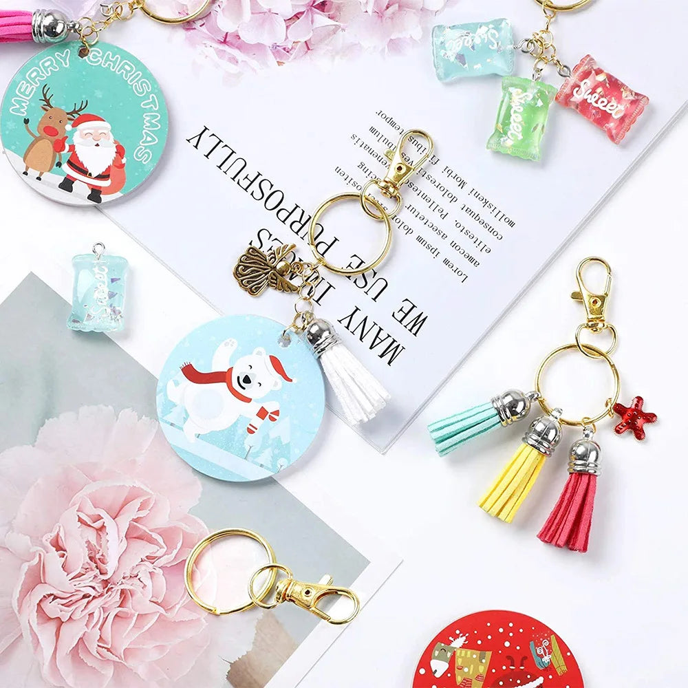 Swivel Clasps Lanyard Snap Hooks with Key Rings Key Chain Clip Hooks