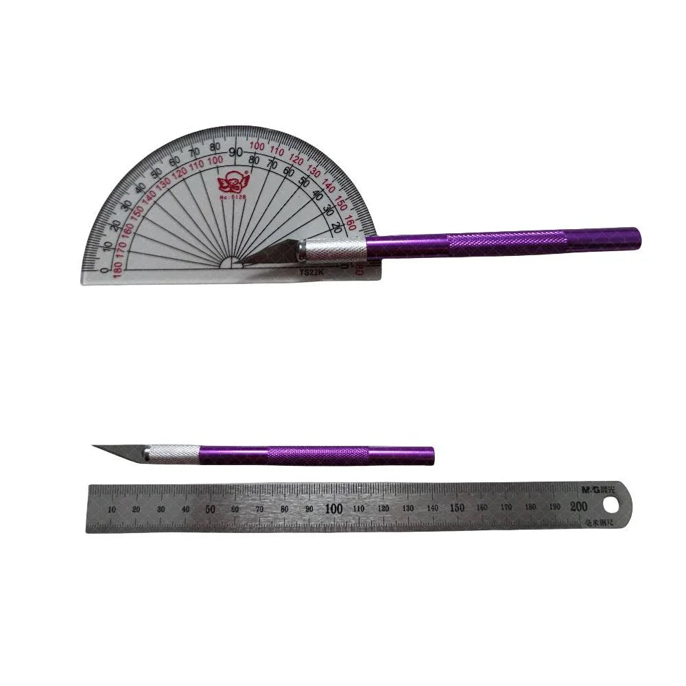 Engraving Non-Slip Metal Knife Kit + 40pcs #11 Blades Cutter Craft