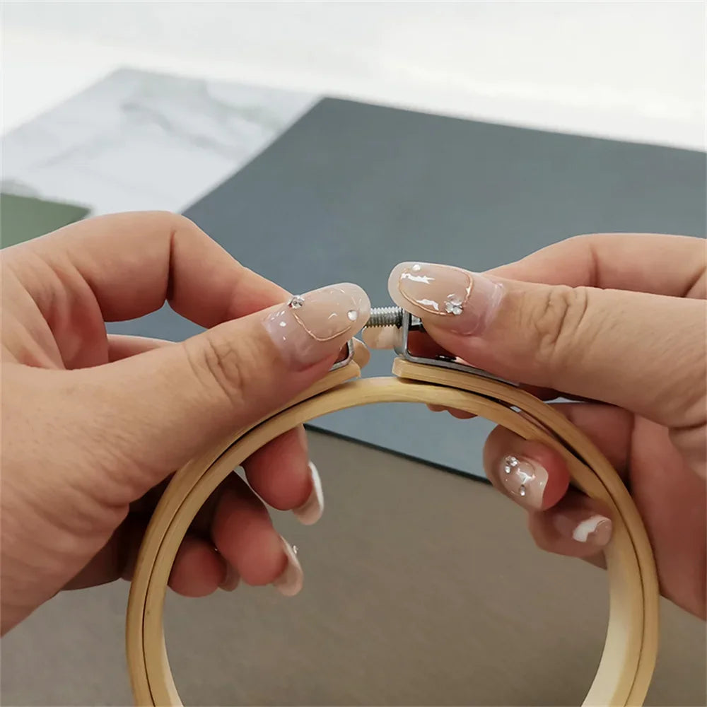 10pcs/Set 10-40cm Wooden Embroidery Hoops Frame Set Bamboo Embroidery