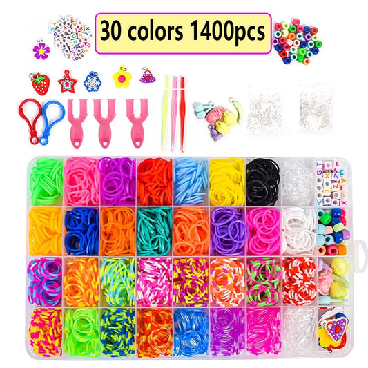 1Set Loom Rubber Bands Bracelet Making Refill Tool Set Kit for Kids