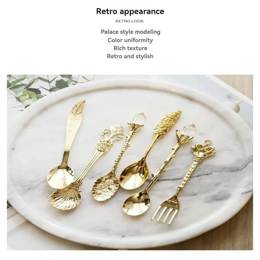 6pcs Vintage Palace Coffee Spoon 6pcs Set Ice Cream Spoon Jam Spoon
