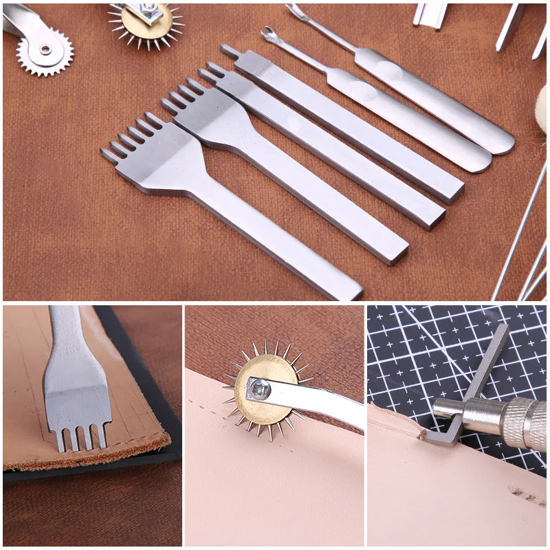 KRABALL Leather Craft Tool Kit Leather Hand Sewing Repair Kit