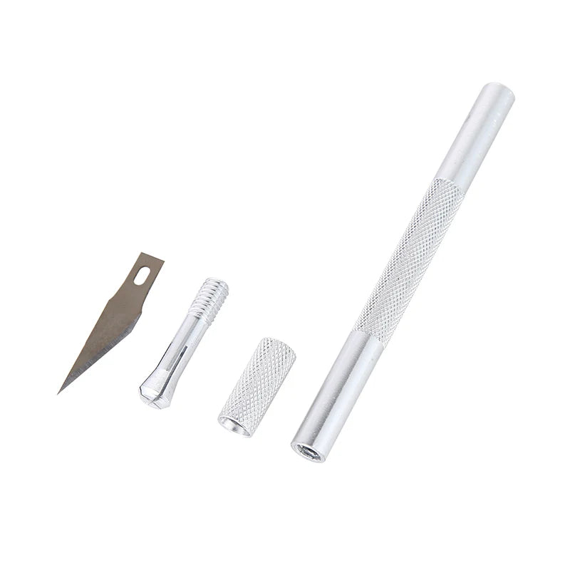 Engraving Non-Slip Metal Knife Kit + 40/10pcs #11 Blades Cutter Craft