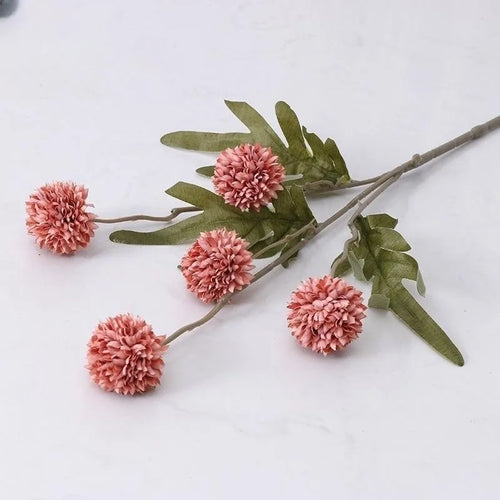 5 Heads Artificial Flower Bouquet Silk Dandelion Flower Ball Fake