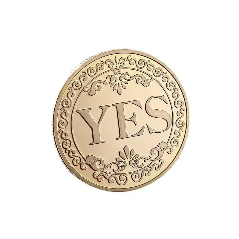 1PC Bronze Yes Or No Commemorative Coin Souvenir Non-Currency Game