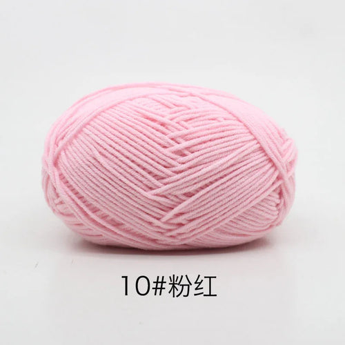 40-50g/Set 4ply Milk Cotton Knitting Yarn Needlework Dyed Lanas For