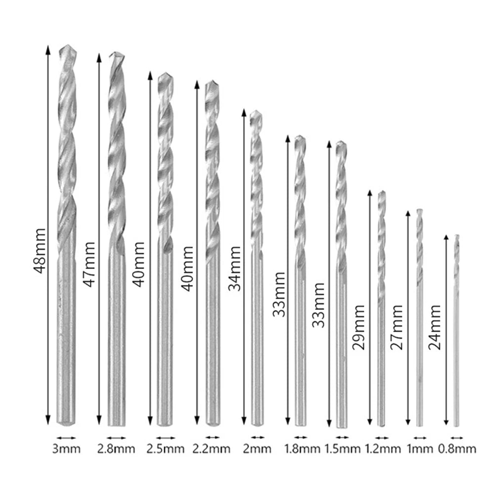 1/11Pcs Mini Hand Drill With 0.3-3.2mm Drill Bits Set Rotary Tools For