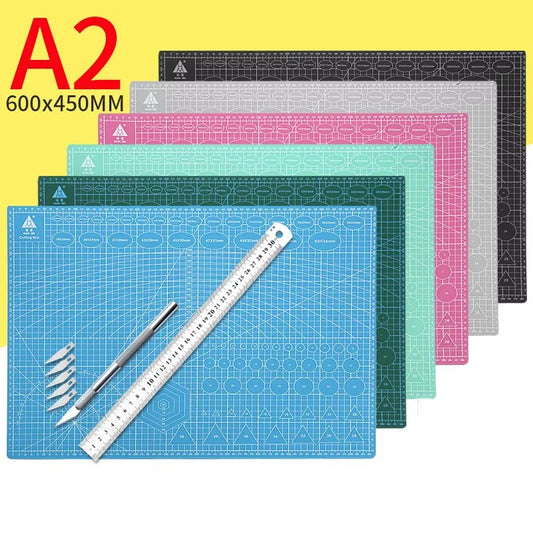 A2 Cutting Board Grid Line Self-healing Cutting Board Craft Card