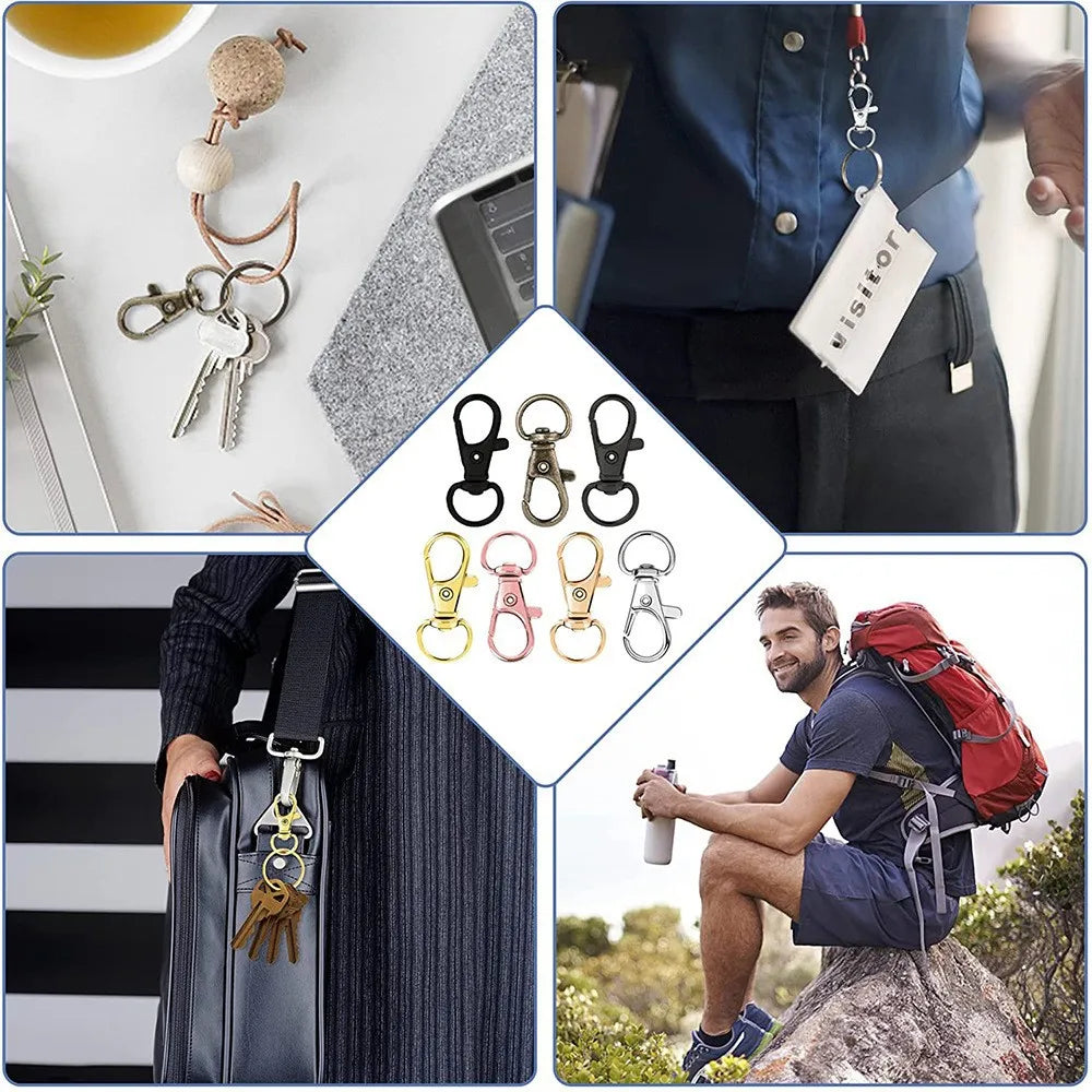 Swivel Clasps Lanyard Snap Hooks with Key Rings Key Chain Clip Hooks