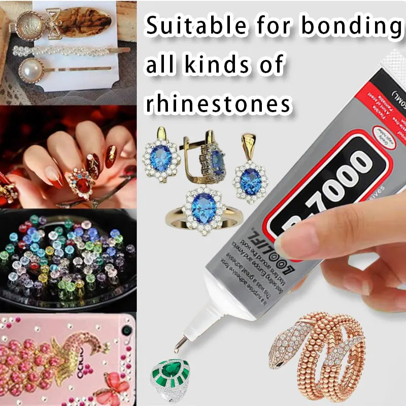 1pc B7000 transparent glue,with precision nib,rhinestone