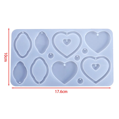 Earring Pendant Silicone Mold Epoxy Resin Jewelry Making Molds Heart
