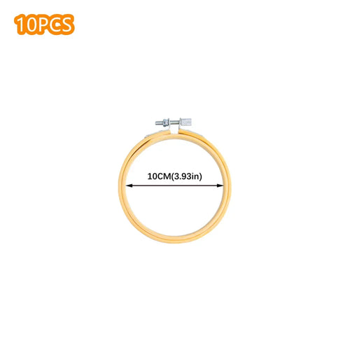 10pcs/Set 10-40cm Wooden Embroidery Hoops Frame Set Bamboo Embroidery