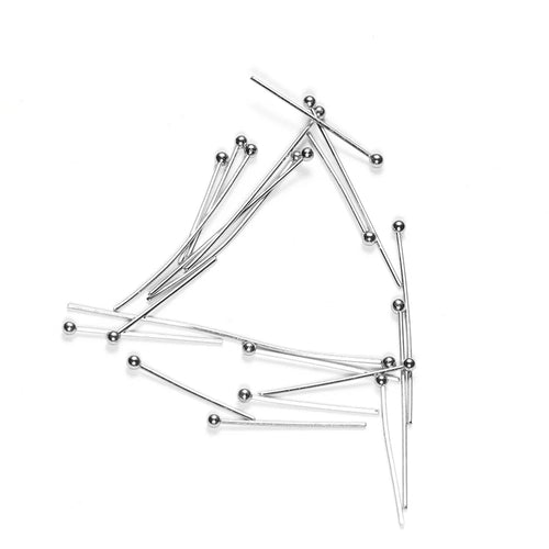 50Pcs 0.6mm Stainless Steel Water Gold Plated Head Pins DIY Earrings