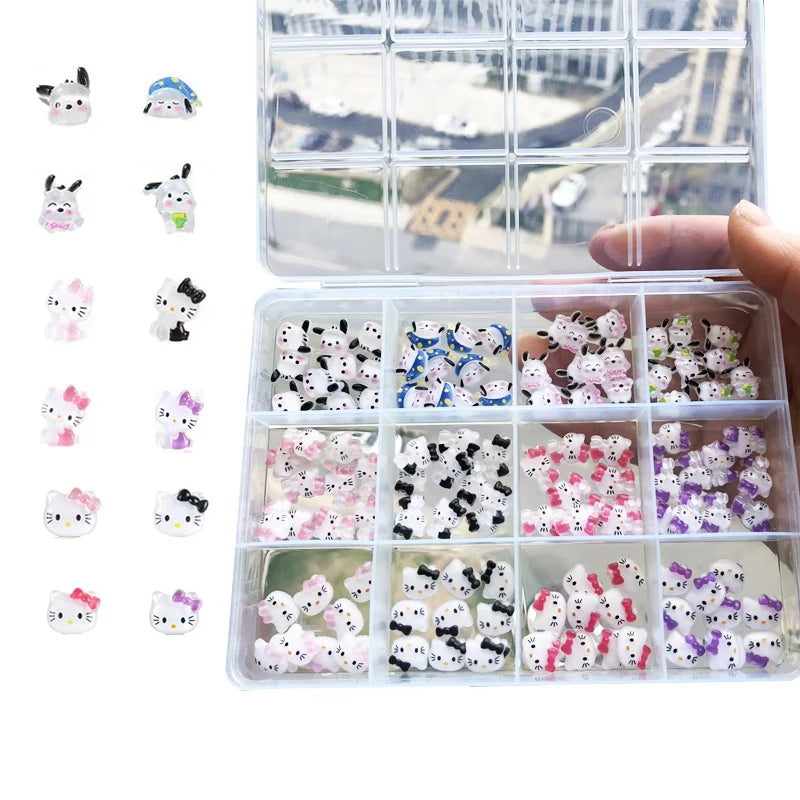 120PCS/70PCS Kawaii Sanrio Mini Nail Art Accessories Stickers