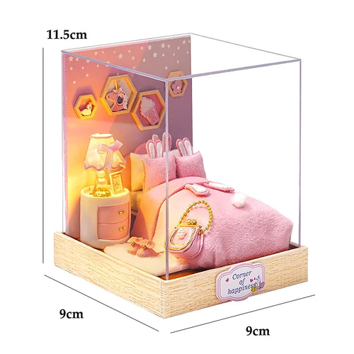 Mini Doll House DIY Small House Kit Handmade 3D Puzzle Assembly Model