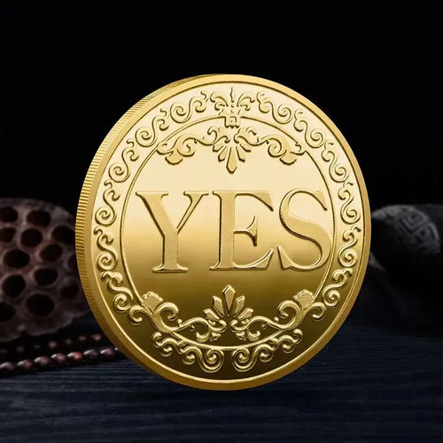 1PC Bronze Yes Or No Commemorative Coin Souvenir Non-Currency Game